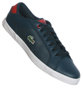 Lacoste Footwear Lacoste Darton Navy and Red Leather Trainers