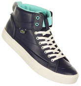 Lacoste Footwear Lacoste L!ve Berrick Dark Blue Leather Hi Top