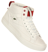 Lacoste Footwear Lacoste L!ve Berrick White Leather Hi Top Trainers