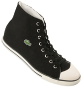 Lacoste Footwear Lacoste L27 HI Black Canvas Hi-Top Trainers