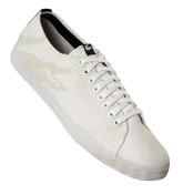 Lacoste Footwear Lacoste Marcel LV White and Black Canvas Trainer