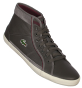 Lacoste Footwear Lacoste Rugosa Grey and Red Leather Trainers