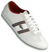 Lacoste Footwear Lacoste Sanson AL Spm White / Red Leather Trainers