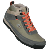 Lacoste Footwear Lacoste Versova Grey and Orange Leather Trainers