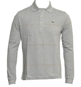 Lacoste Grey Long Sleeve Slim Fit Polo Shirt
