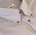 Lacoste Grey Small Check Long Sleeve Cotton Shirt