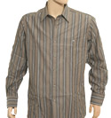 Lacoste Grey Stripe Long Sleeve Shirt