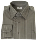 Lacoste Grey Striped Regular Fit Shirt