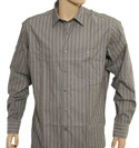 Grey Thin Stripe Long Sleeve Shirt