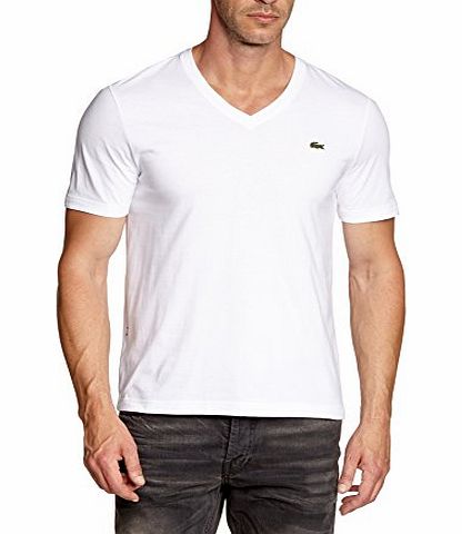 L!ve Mens TH6522-00 Plain V-Neck Short Sleeve T-Shirt, White (WHITE 001), Large (Manufacturer Size: 5)