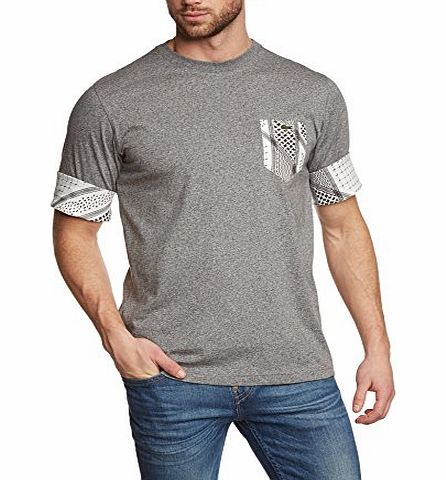 Lacoste L!ve Mens TH7847-00 Plain Crew Neck Short Sleeve T-Shirt, Grey (SLUDGE JASPE/BLACK-FLOUR E8L), Medium (Manufacturer Size: 4)