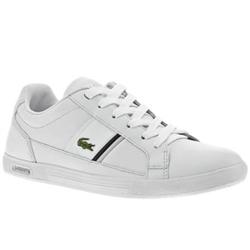Male Europa Lace Leather Upper Fashion Trainers in White