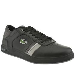 Male Lacoste Kersley Leather Upper Fashion Trainers in Black