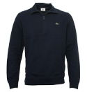 Lacoste Marine Blue 1/4 Zip Cotton Sweatshirt