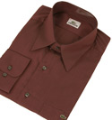 Mens Lacoste Burgundy Long Sleeve Cotton Shirt