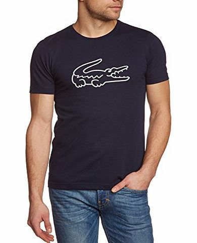 Lacoste Mens TH7405-00 Plain Crew Neck Short Sleeve T-Shirt, Blue (NAVY BLUE/WHITE 525), XX-Large (Manufacturer size: 7)
