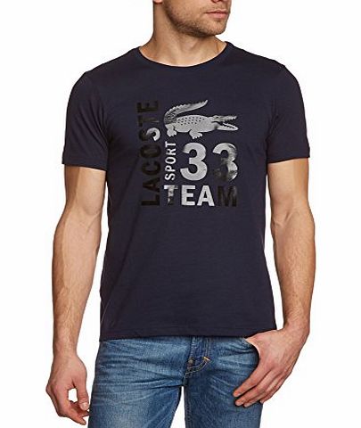 Mens TH7406-00 Plain Crew Neck Short Sleeve T-Shirt, Blue (NAVY BLUE 166), Small (Manufacturer size: 3)