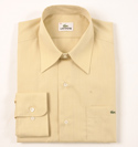 Mens Yellow Long Sleeve Cotton Shirt