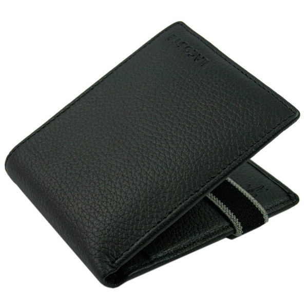 Lacoste Midnight Black Downtown Small Billfold Wallet by