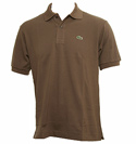 Lacoste Mud Brown Pique Polo Shirt
