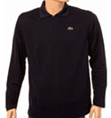 Navy 1/4 Zip Long Sleeve Polo Shirt