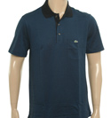 Lacoste Navy and Black Pique Polo Shirt