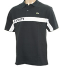 Lacoste Navy and White Polo Shirt
