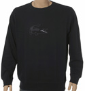 Lacoste Navy Round Neck Sweatshirt with Large Croc Logo