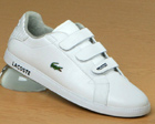 Lacoste Prep Punched White/Navy Leather Trainer