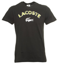 Lacoste Sport Black T-Shirt with Velour Logo