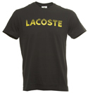 Lacoste Sport Black T-Shirt with Yellow Logo