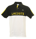 Lacoste Sport Black, White and Yellow Polo Shirt
