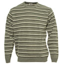 Lacoste Sport Grey Black and Cream Striped Sweater