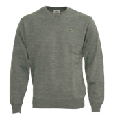 Lacoste Sport Mid Grey V-Neck Sweater