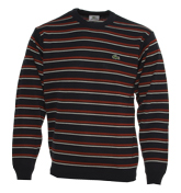 Lacoste Sport Navy and Red Striped Sweater