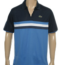 Lacoste Sport Navy and Royal Blue 1/4 Zip Polo Shirt