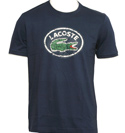 Lacoste Sport Navy Slim Fit T-Shirt With Large Croc Logo