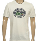 Sport Slim Fit Cream T-Shirt With Large Croc Logo
