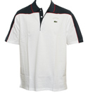Lacoste Sport White and Navy Pique Polo Shirt