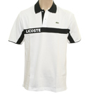 Lacoste White and Black Polo Shirt