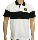 Lacoste White and Black Slim Fit Pique Polo Shirt