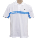 Lacoste White and Sky Blue Polo Shirt