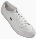 Lacoste White Canvas Trainers