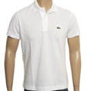 Lacoste White Slim Fit Pique Polo Shirt