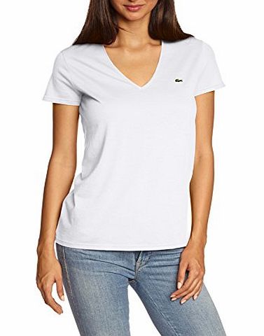 Lacoste Womens T-Shirt White (WHITE 001) UK 14