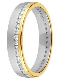 Ladies 18ct 2 Colour Gold 0.50ct Diamond ring