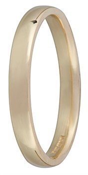 Ladies 18ct Gold 2.5mm Court Wedding Ring