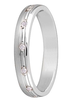 Ladies 18ct Gold Diamond set Wedding Ring