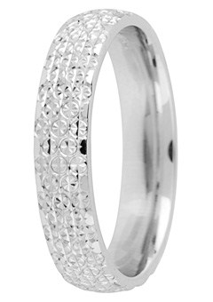 9ct Gold Full Band Sparkle Cut Wedding Ring