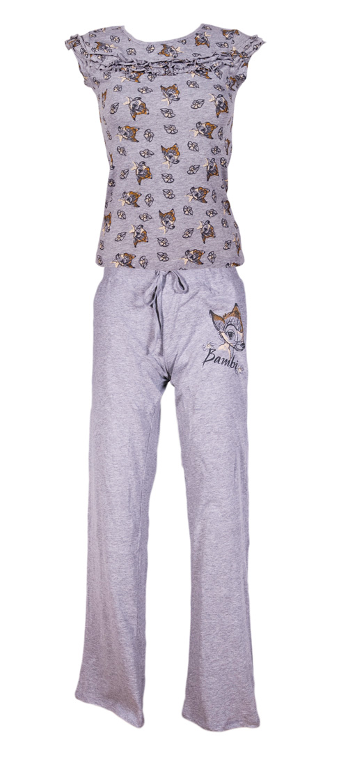 Ladies Bambi Repeat Print Long PJ Set